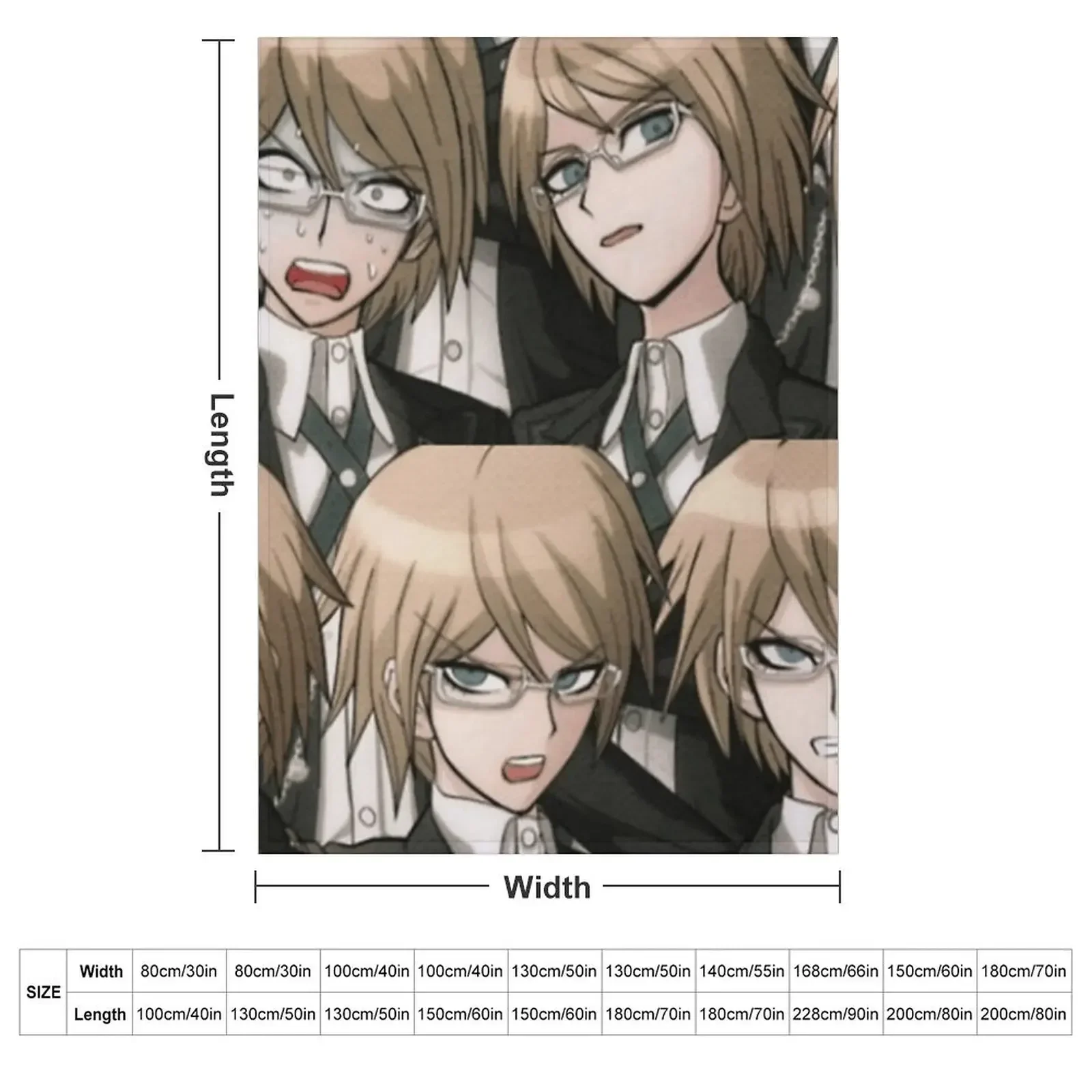 Byakuya Togami Throw Blanket Soft Plaid Blankets For Sofas Flannel Blankets