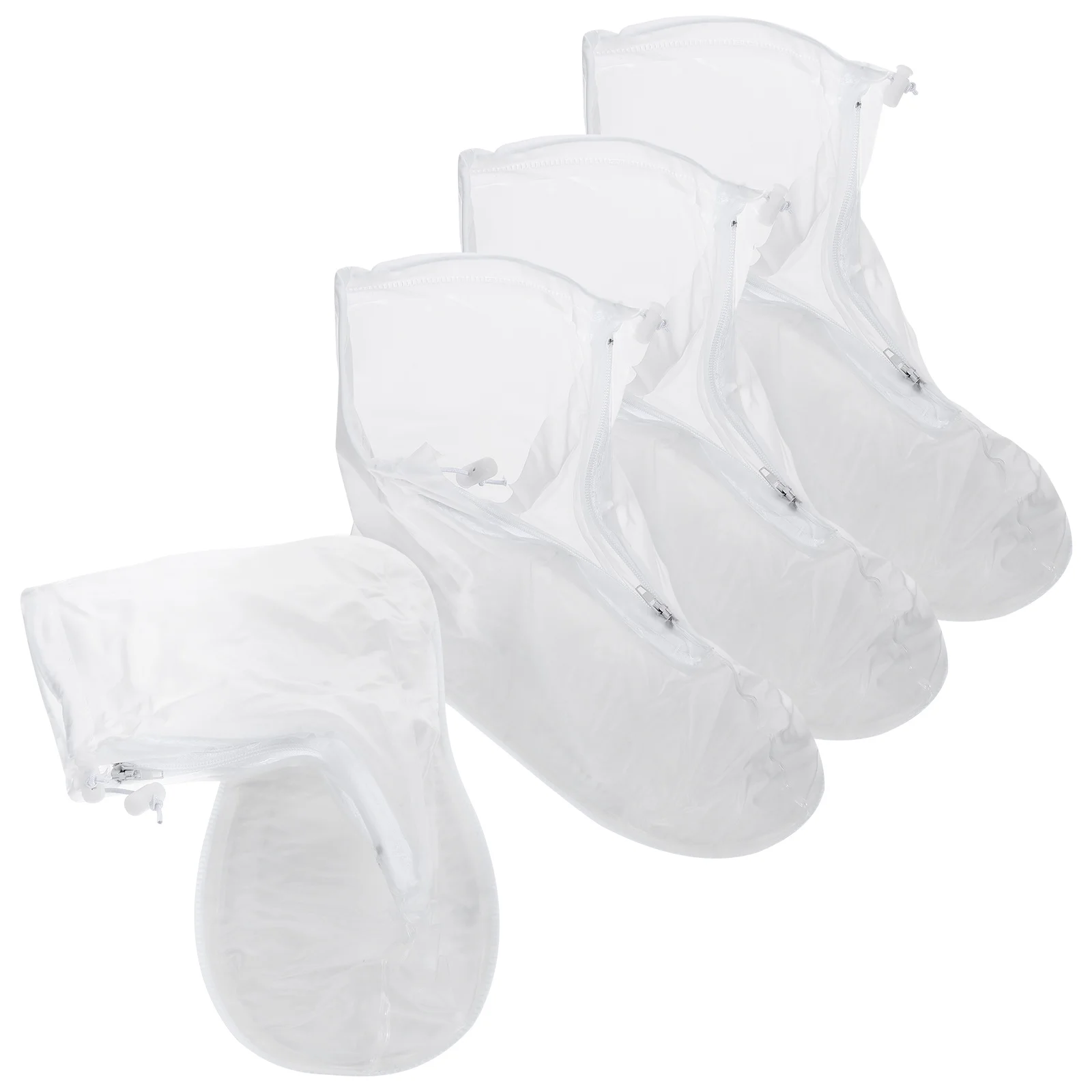

2 Pairs Rainproof Shoe Cover Rainy Day Boot Protector Waterproof Overshoes Adult Covers for Anti-slip
