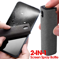 2 In1 Mobile Phone Screen Cleaner Spray Bottle Set Computer PC Microfiber Cloth Wipe for iPhone iPad Huawei Screen Cleaning Tool