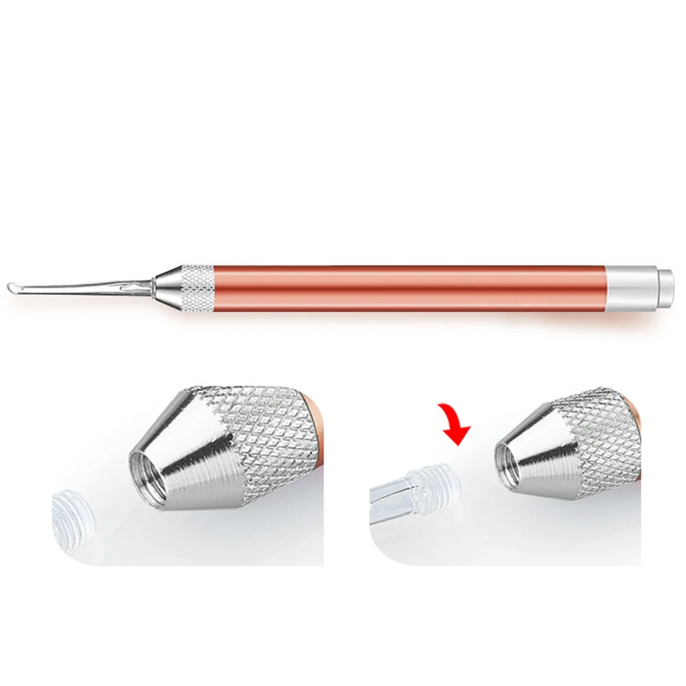 

Светодиодный очиститель ушей, кюретка, инструмент для удаления ушной серы с подсветкой, ложка для взрослых и детей, чистка ушей, розовое золото