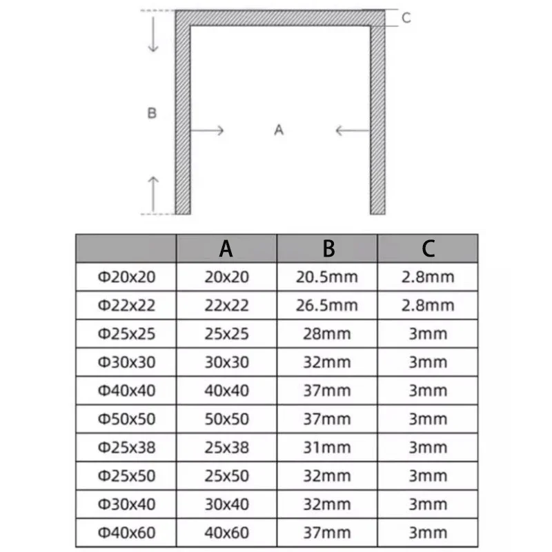 Square Rubber Black Chair Leg Caps Non-slips Table Foot Dust Cover Socks Floor Protector Pads Pipe Plugs Furniture Leveling Feet