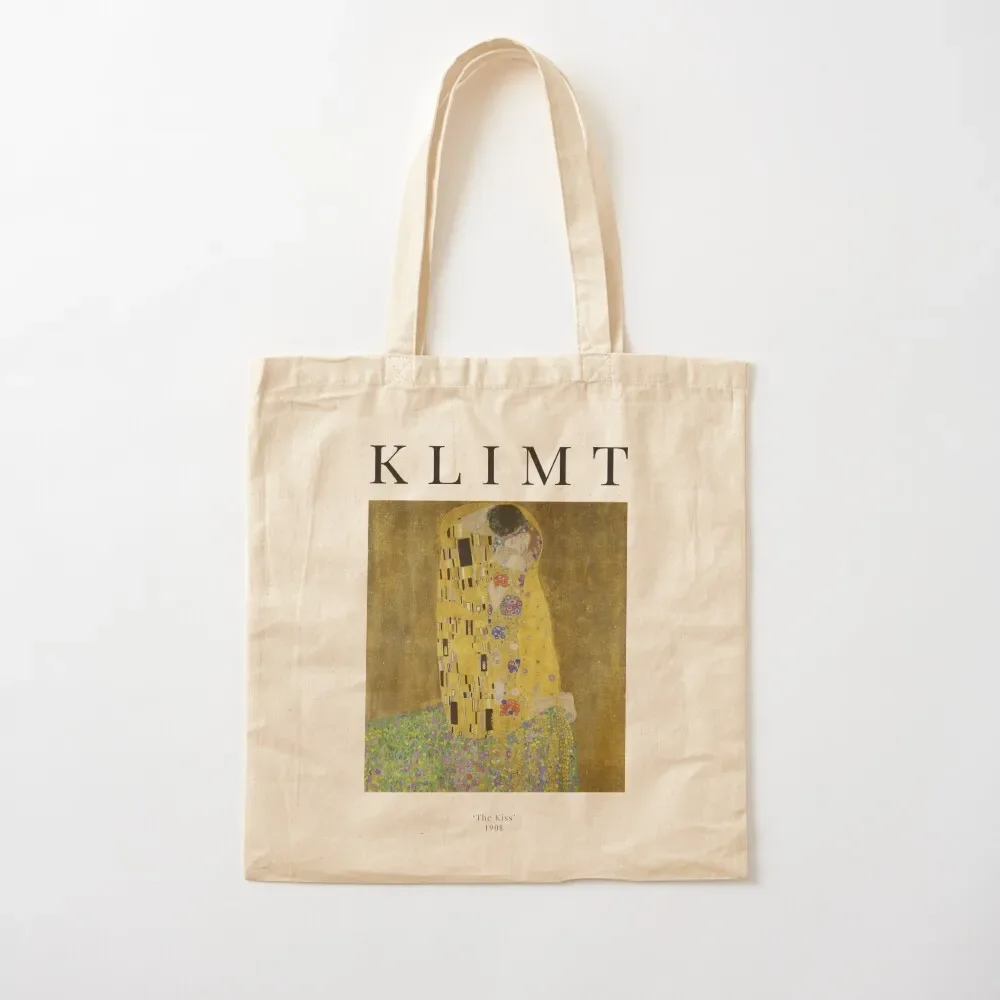 

The Kiss - Gustav Klimt - Exhibition Poster Tote Bag Fabric bag cloth bag woman tote screen woman shopping