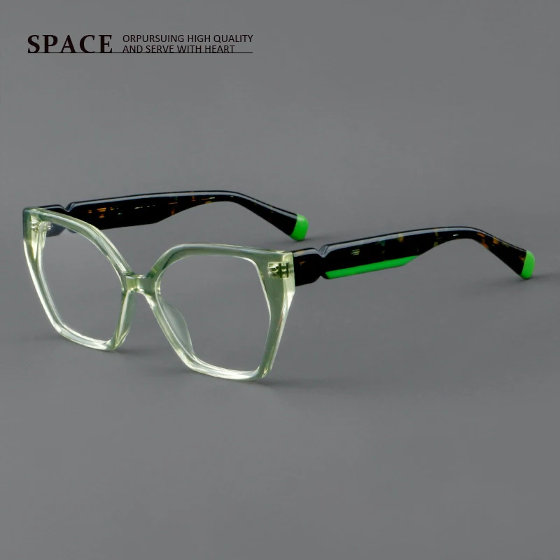 25001 acetate glasses popular retro square frame acetate men's optical myopia women's glasses can be engraved LOGO