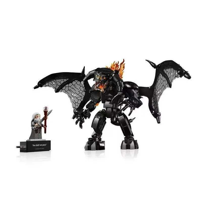 2025 مجموعة ليغو الجديدة Gandalf vs. Balrog رف الكتب الديكور الإبداعية ليغو عرض اللعب عيد الميلاد هدية عيد ميلاد #5