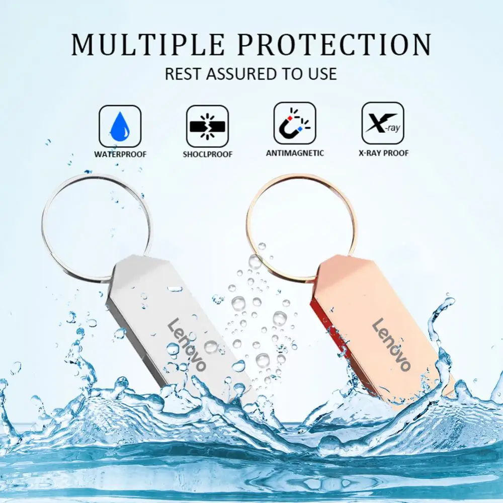 Lenovo Mini 64TB Pen Drive 32TB 16TB Pendrive Waterproof 4TB 8TB USB Flash Drive USB 3.0 High-Speed Data Transmission Flash Disk