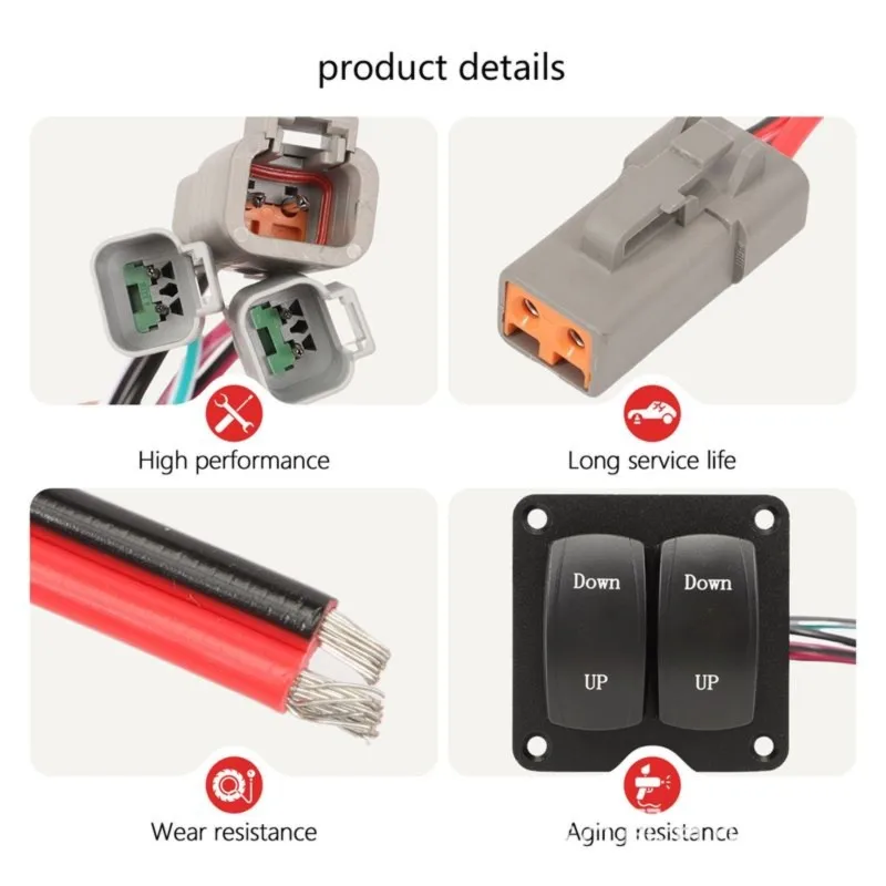 Mega Sale10222211D Double Rocker Switch Kit Boat Switch Component for Marine Trim Tabs Lenco 10222 211D