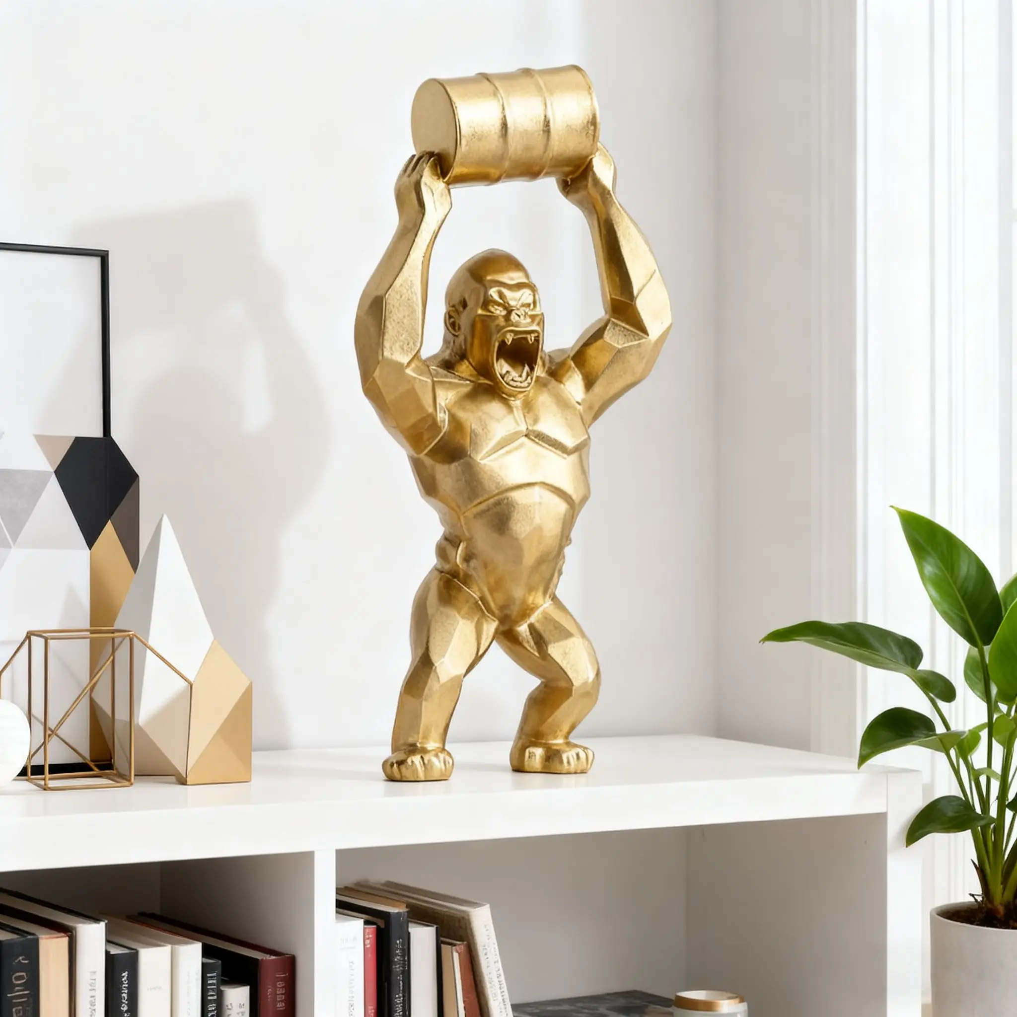 

NEW Gorilla Animal Statue Home Decoracion Wholesale Modern Creative Resin King Kong Nordic Style Custom