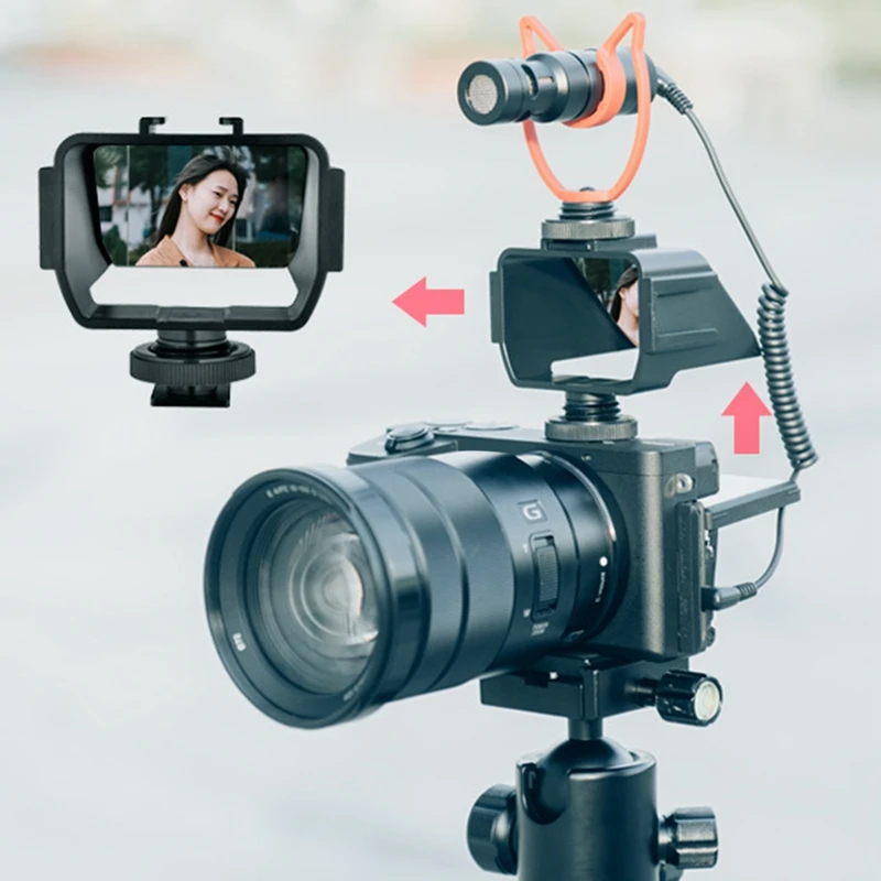 Flip Screen Bracket Periscope Vlog Stand Holder For Sony A6300 A7III FUJIFILM XT3 XT30 Panasonic GX85 Nikon Z6 Z7 Canon