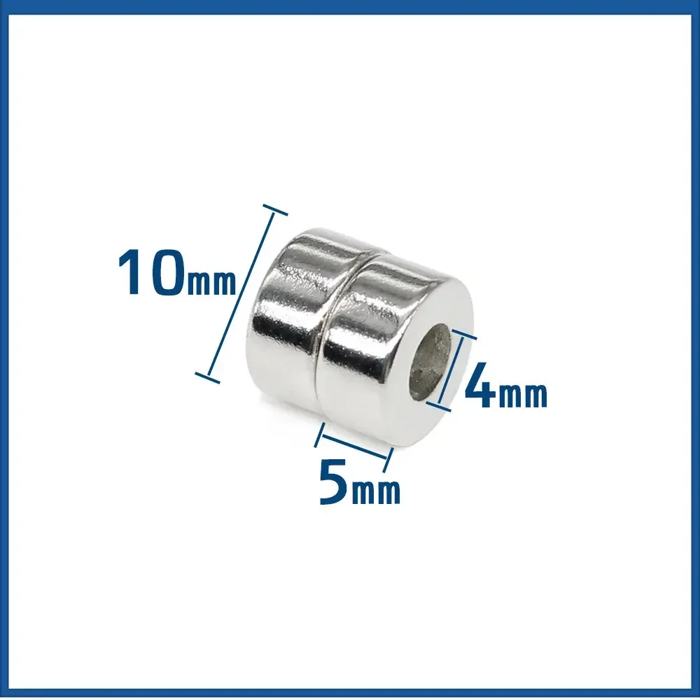 10/20/30/50/100/150/200PCS 10x5-4 Strong Round Countersunk Magnets 10x5 mm Hole 4mm Minor Small Rare Earth Magnet 10*5-4 mm 10*5