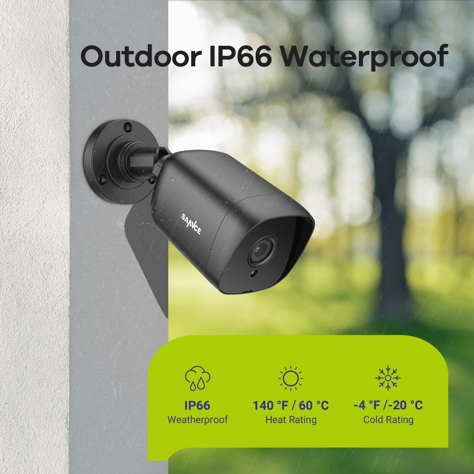 SANNCE-cámara de seguridad para interiores y exteriores, dispositivo de vigilancia CCTV con visión nocturna IR, Cable BNC, 2/4 piezas, 2.0MP, 1080P, TVI