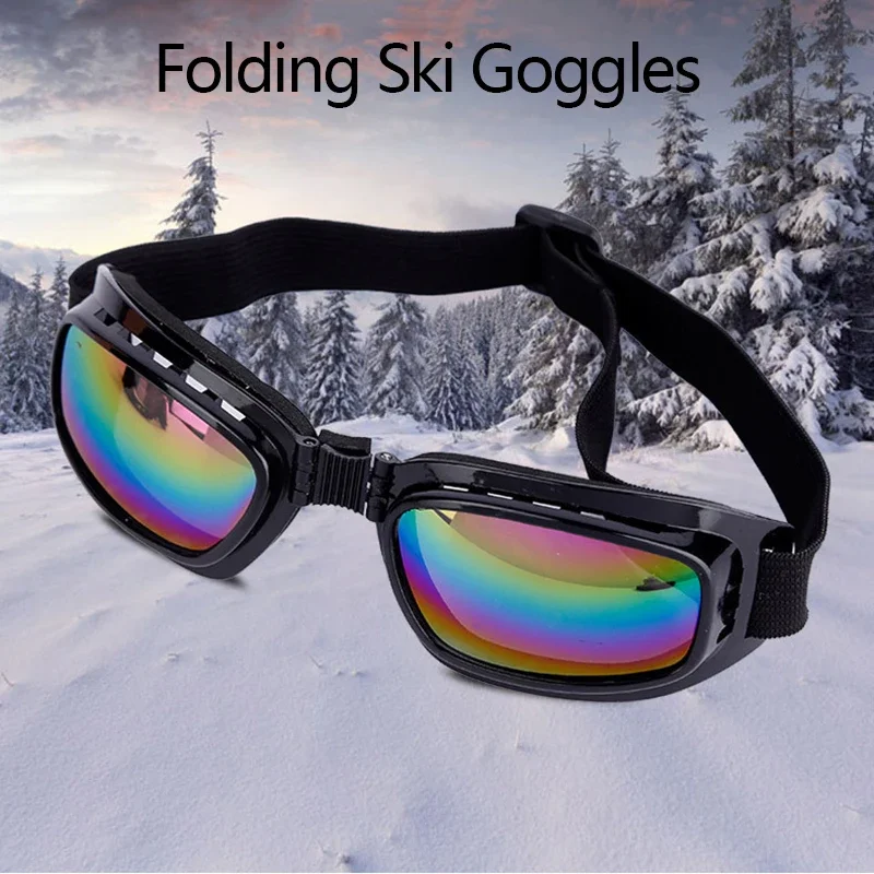 Hot Sales Foldable Motorcycle Glasses Polarized Outdoor Cycling Sunglasses Ski Goggles Windproof Dustproof UV Protection Glasses