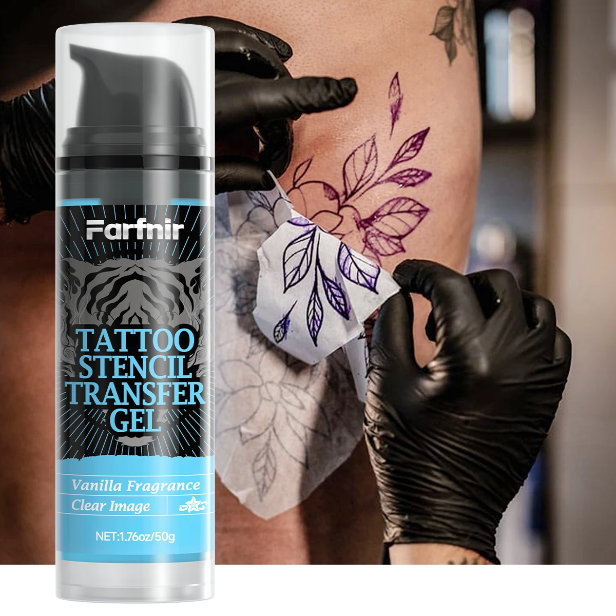 TATTOO STENCIL TRANSFER GEL VANILLA Long-Lasting and Clear, Lightweight and Non-Sticky Texture, Long-Lasting Color