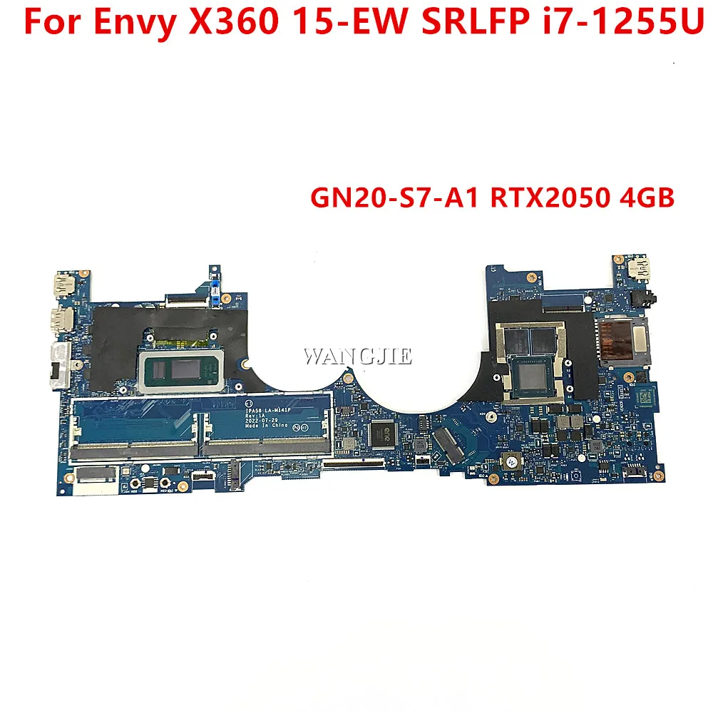 

For HP Envy x360 15-EW Laptop Motherboard N09659-601 IPA52 LA-M021P LA-M141P i7-1255U CPU RTX2050 4GB GPU Working Good