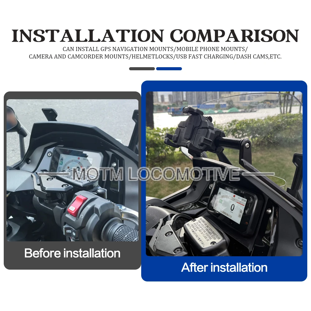 FOR NSS750 Motorcycle Modified Phone Expansion Navigation Mount Car Navigation Mount CNC Aluminum Alloy Navigation Bracket 2025