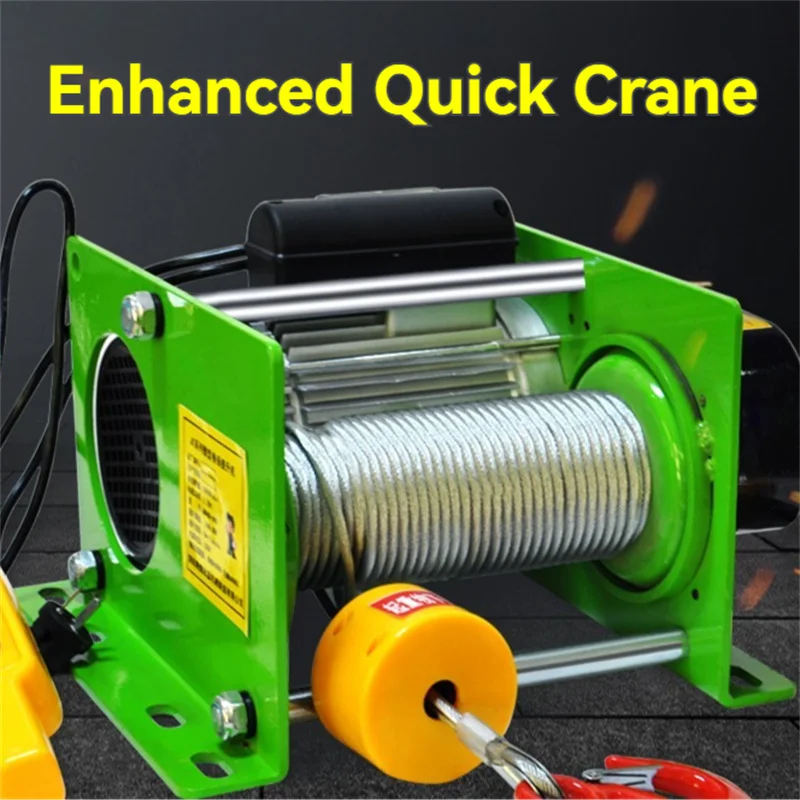 Winde im deutschen Stil, kleiner 220 V kabelloser Fernbedienungskran, 200–1000 kg, schnell anhebbarer elektrischer Hebekran