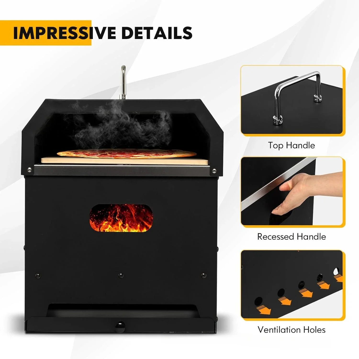 Popular hot-selling outdoor American barbecue oven pizza oven 12-inch firewood PIZZA furnace wholesale