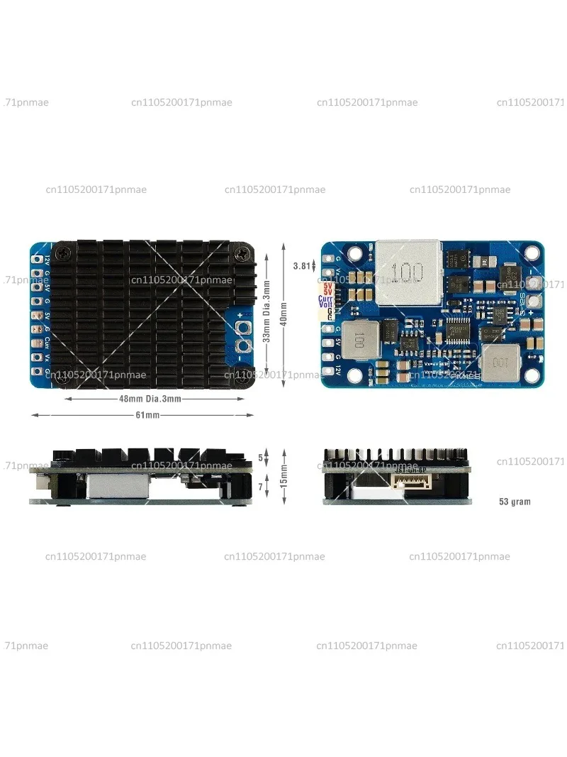Power Module PM12S-3 DC Input 3-12S 9-55V Output 5V/6V/8V for RC Quadcopter Airplane Drone