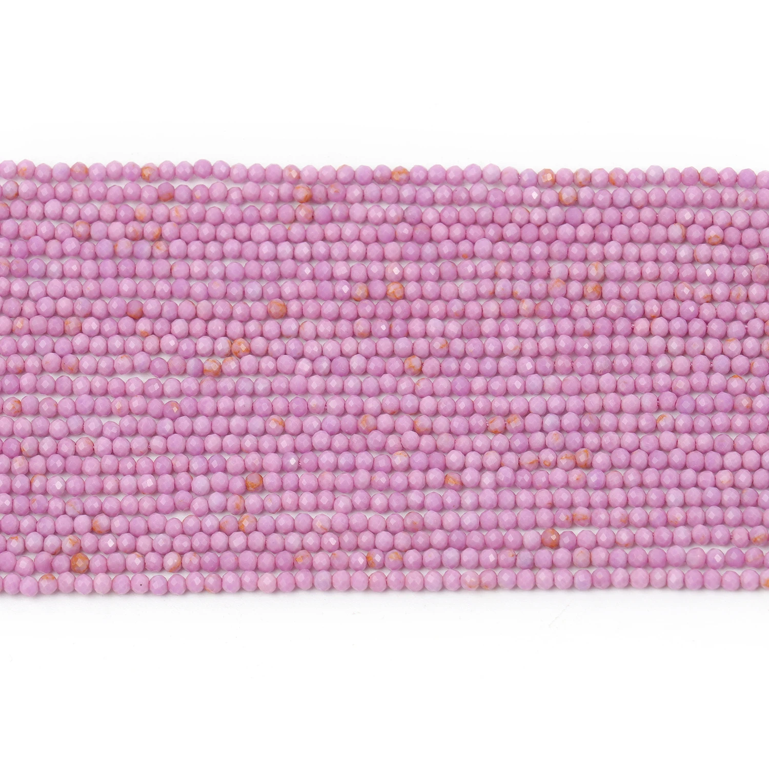 Großhandel Facettierte 2 3 4mm Naturstein Lila Mica Perlen Runde Kleine Lose Perlen für Schmuckherstellung DIY Armbänder Halsketten – Detail 5