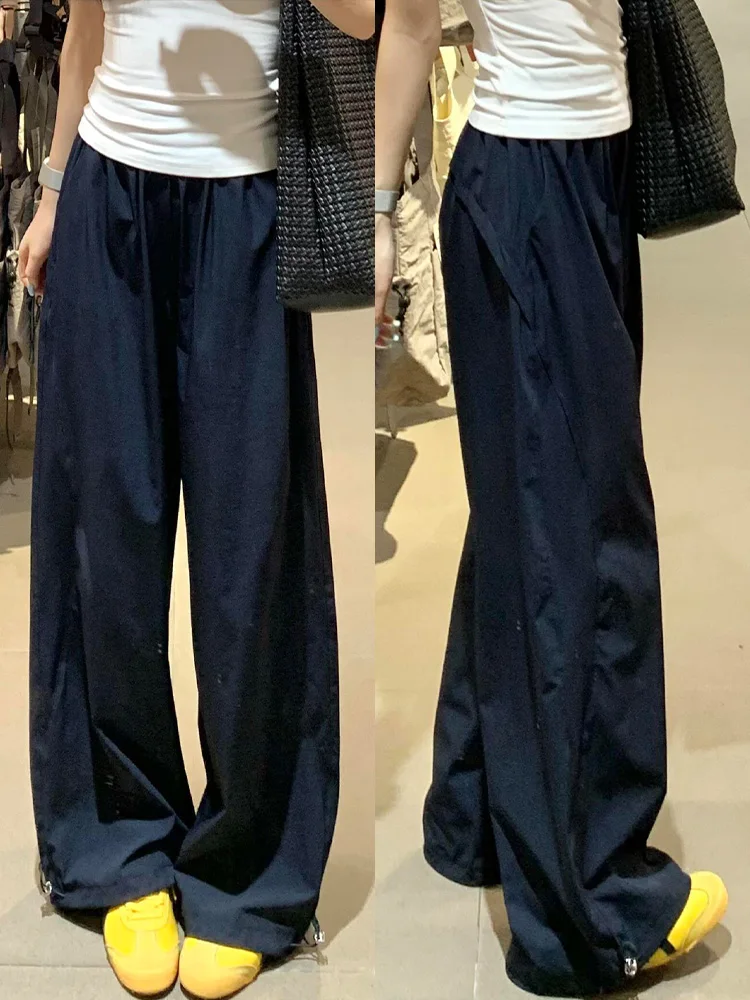 

American Sle High Waist Straight Leg Workwear Pants Women's Spring Autumn Small Size Qui Dry Sports Trousers