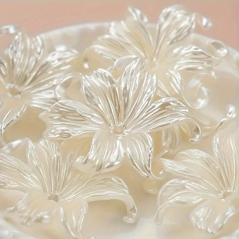 خرز بلاستيكي على شكل زهرة القزحية لصنع المجوهرات بنفسك - مثالي للقلائد المصنوعة يدويًا والأقراط وسلاسل المفاتيح ومستلزمات صناعة المجوهرات