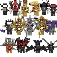 2024 New Skibidi Toilet Men vs. Monitor Building Blocks Super Titan TV Man Sound Man Children's Toy Birthday Building Block Gift