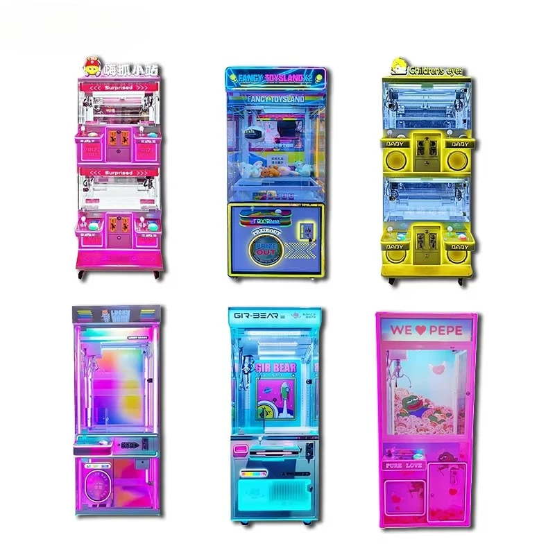 Pas het uiterlijk aan Grote transparante klauwmachine Muntautomaat voor pretparken en klauwmachine