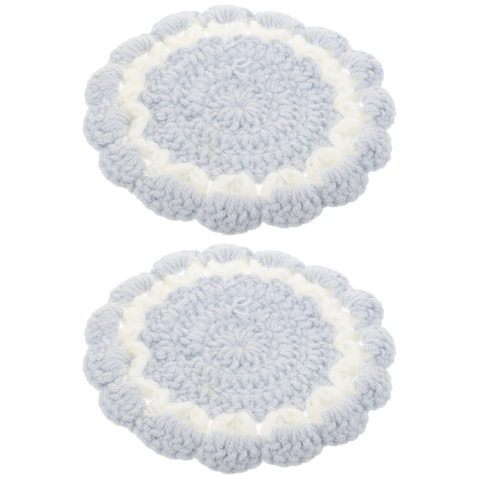 2 pçs cinza algodão h tecido coasters placemats resistente ao calor tapetes de mesa absorvente antiderrapante casa acessórios de cozinha