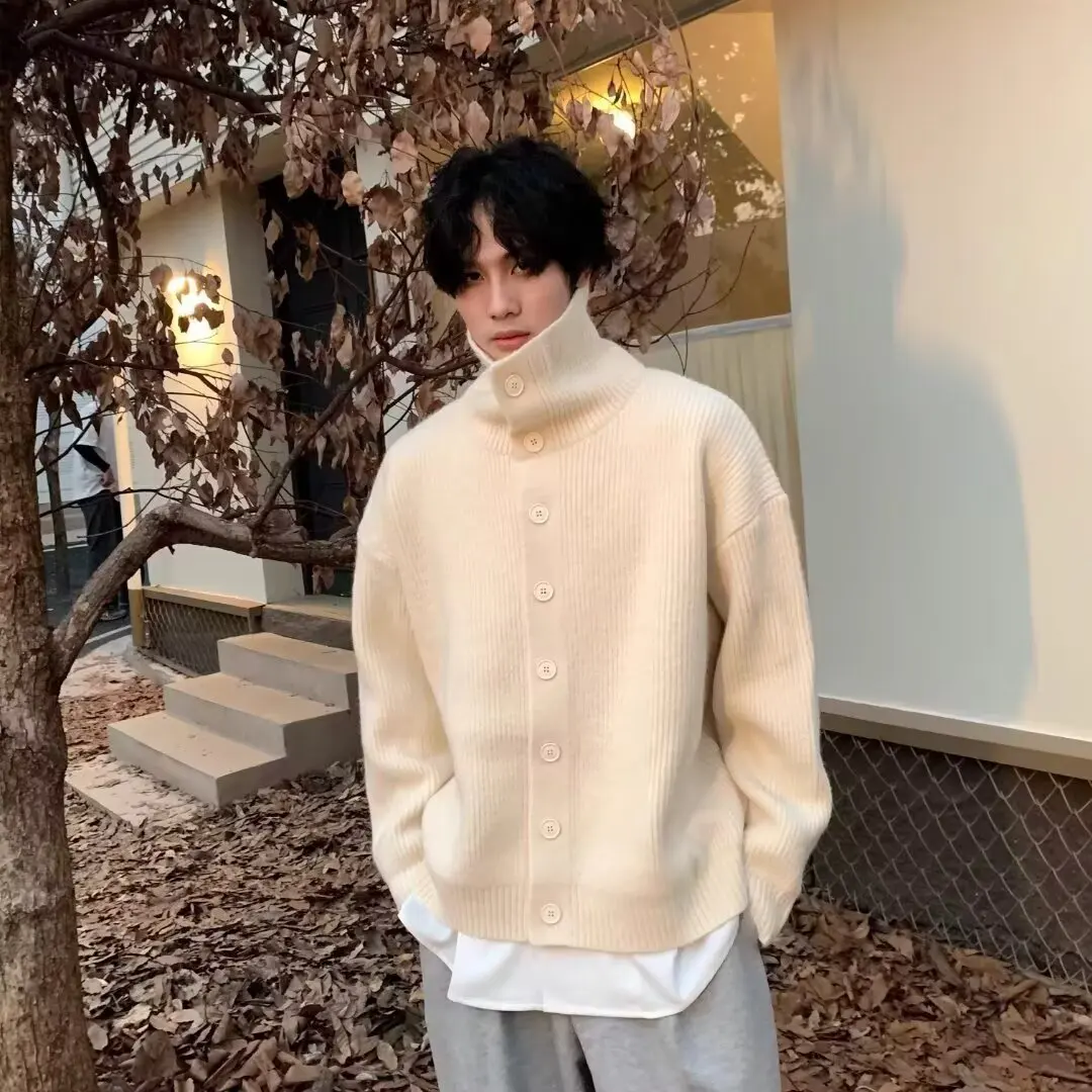 

Осень-зима V-Ne вязаный свитер кардиган мужской цвет повседневная верхняя одежда из мягкого полиэстера длинный свеч термобелье