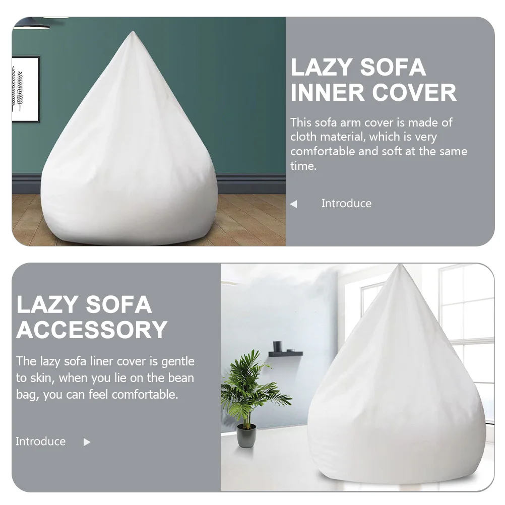 

Lazy Sofa Liner Cover Soft Comfortable Mesh Fabric Washable Bean Bag Accessory Replacement Lazy Sofa Bean Bag Cover No Filling