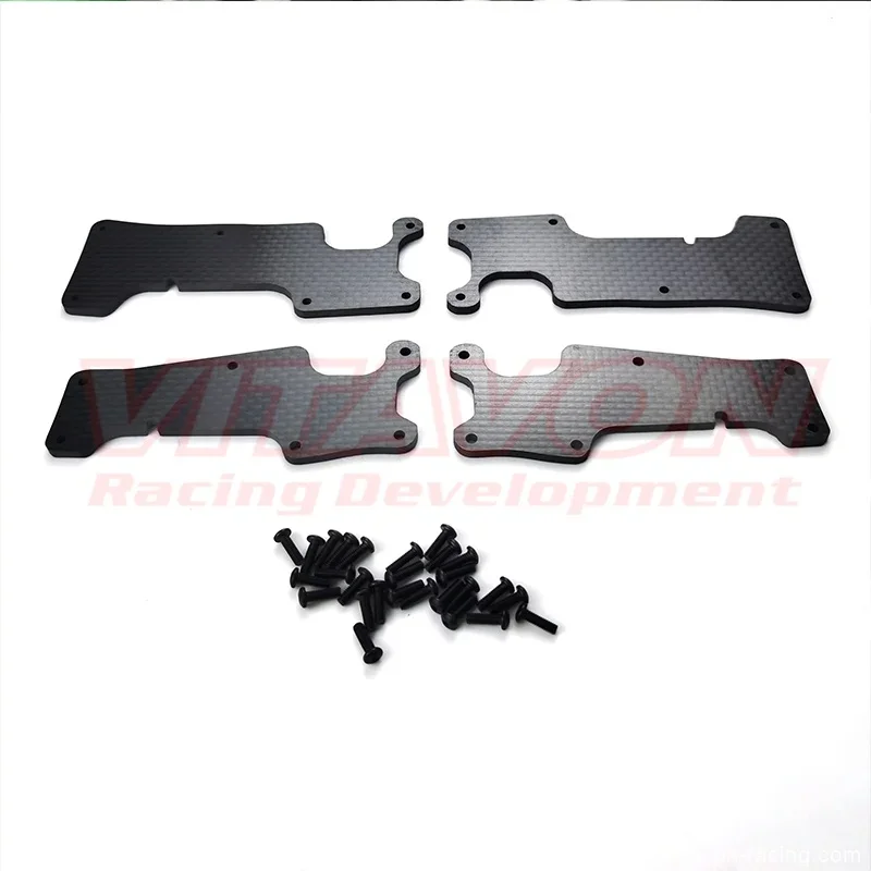 VITAVON Rear Carbon Fibrer Front & Rear Suspension Arm Cover For Traxxas Sledge