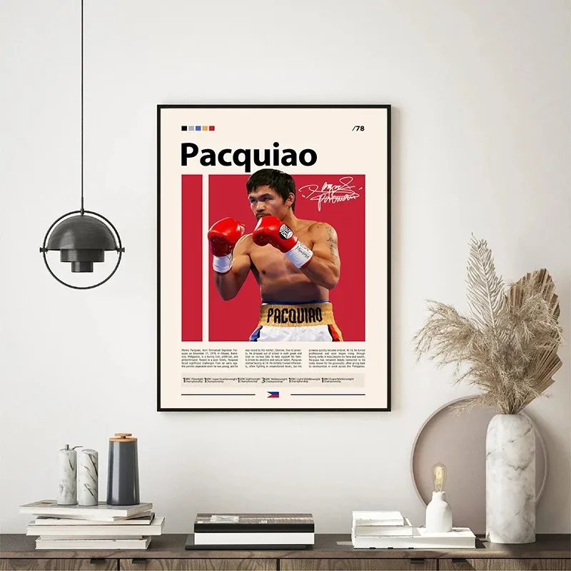 Boxing Legends Famous Boxing Star Champion Poster Canvas Painting Artwork Home Room Wall Decor Boys Room Wall Decoration