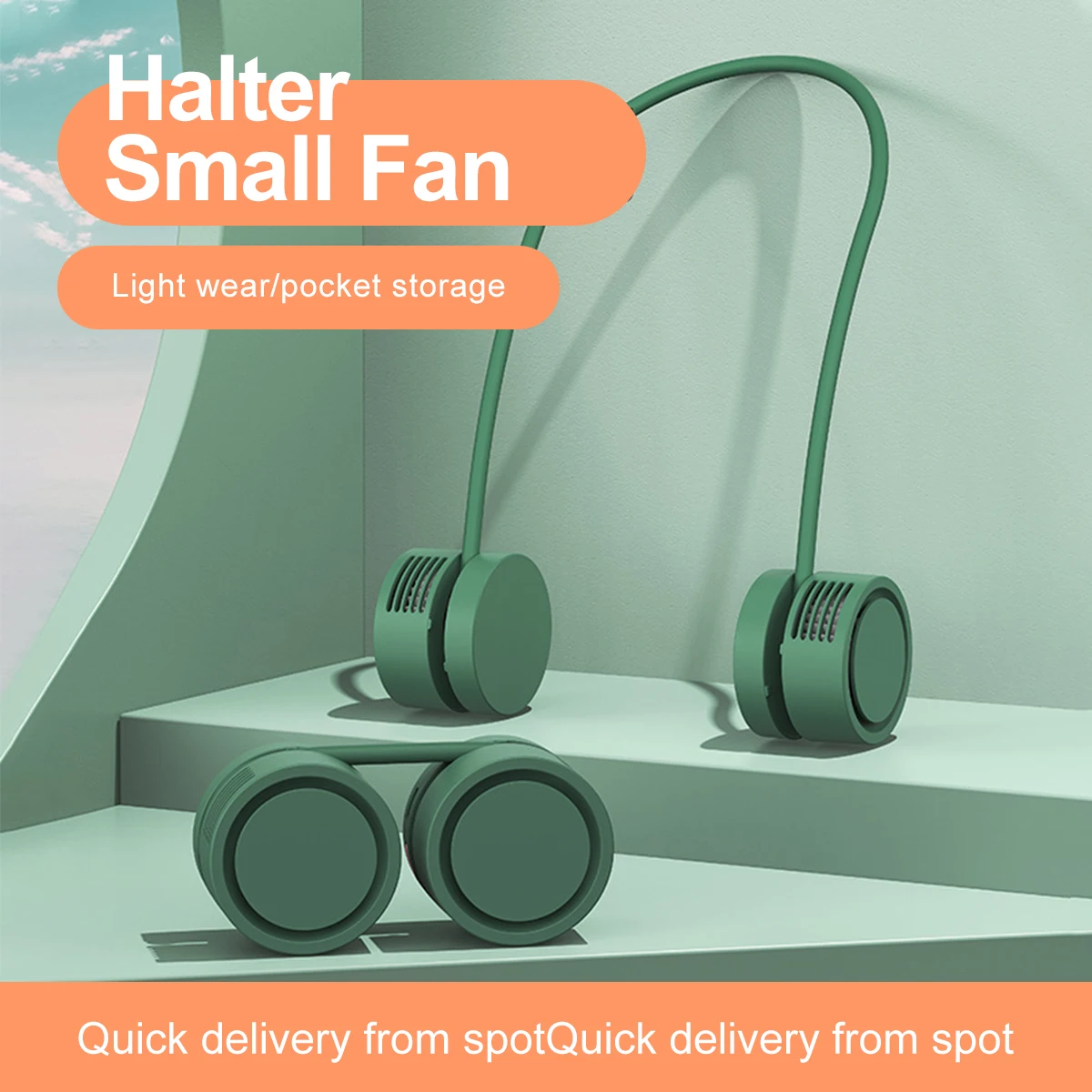 Подвесной шейный вентилятор, безлопастной вентилятор с шейным ремешком, портативный мини-воздушный охладитель, 360 градусов, USB перезаряжаемый электрический вентилятор, уличный маленький вентилятор