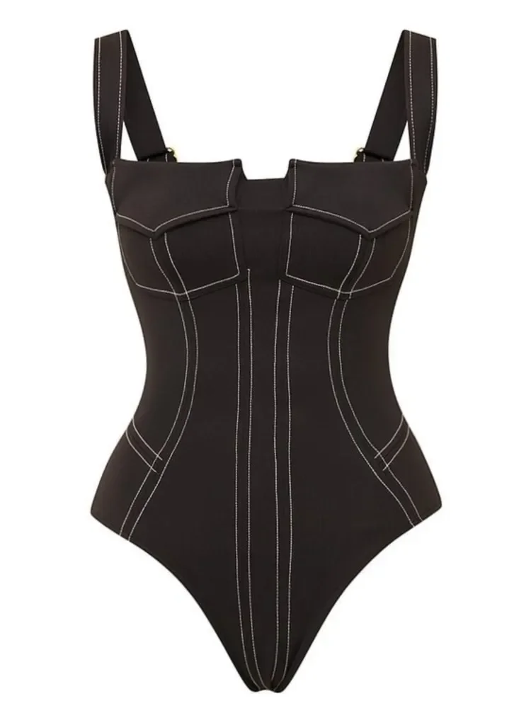 2024 Women Beach 2 Piece Sets Bikini Cover-Ups Swimsuit Tops And High Waist Pants Sexy Ladies Swimming Cover Up Bathing Suit
