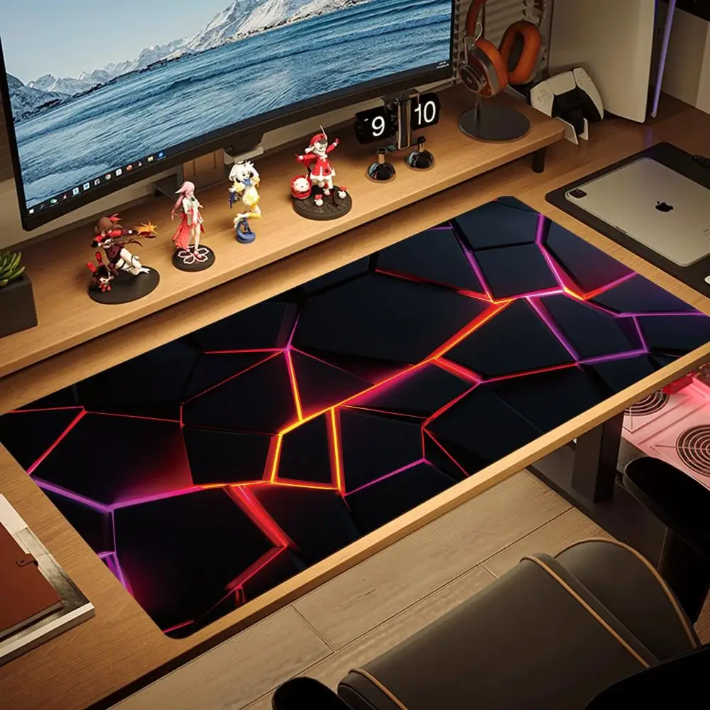 

Geometric RGB Cool carpet Mouse Pad Large MousePad XXL Gaming Rubber mouse Lock tablet Desk Mat Computer Gamers work office