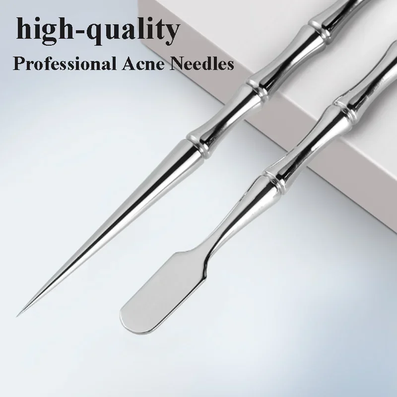 1/2pcs Blackhead Remover Pimple Popper Tool Acne Needle Removing Treatment Whitehead Popping Zit Nose Face Cleansing Face Care