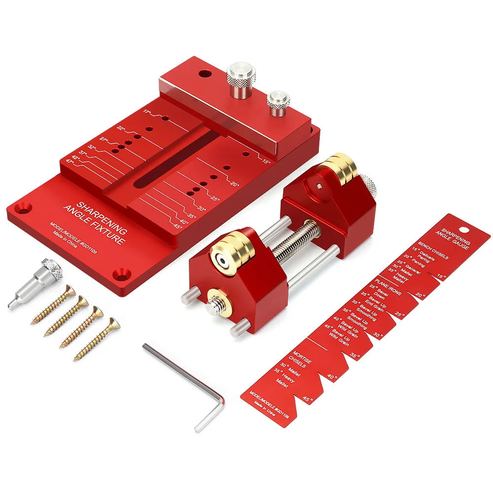 Imagem -02 - Mohoo-angle Fixture Angle Gauge Carpintaria Cinzel Honing Guia Titular Nitidez Sistema Tipos Gd1109