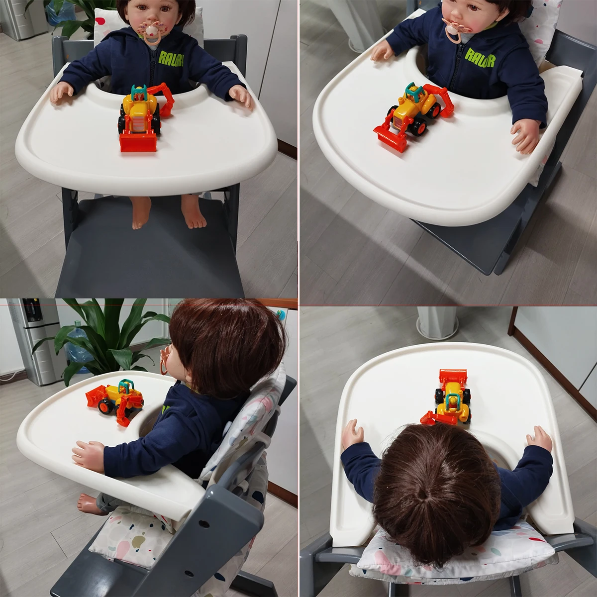 Baby Seat Tray For Stokke Tripp Trapp Highchair Used As A Snack Plate or Toy Tray kids Storage Rack Vacuum Adsorption