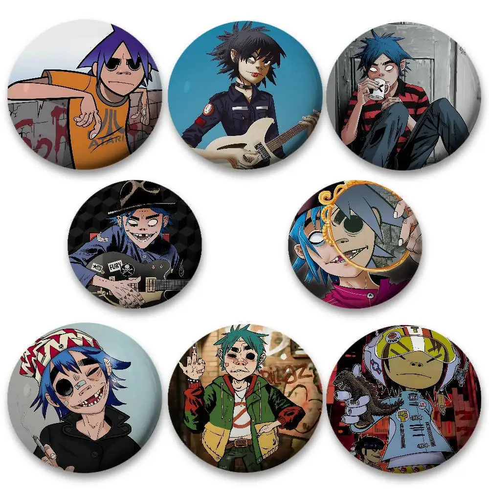 Band G-Gorillaz Cartoon Star Abzeichen, Broschen, Anstecknadeln, Zinnrequisiten, Weihnachtsgeschenke, Geburtstagsgeschenke