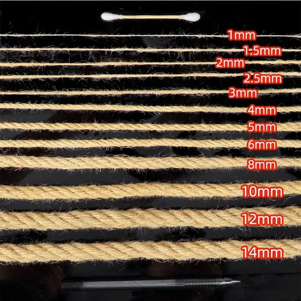 Многоцелевой джутовый шпагат в деревенском стиле ручной работы 2/3/4/5/6/14 мм джутовый шнур DIY длинная джутовая веревка подарочная упаковка