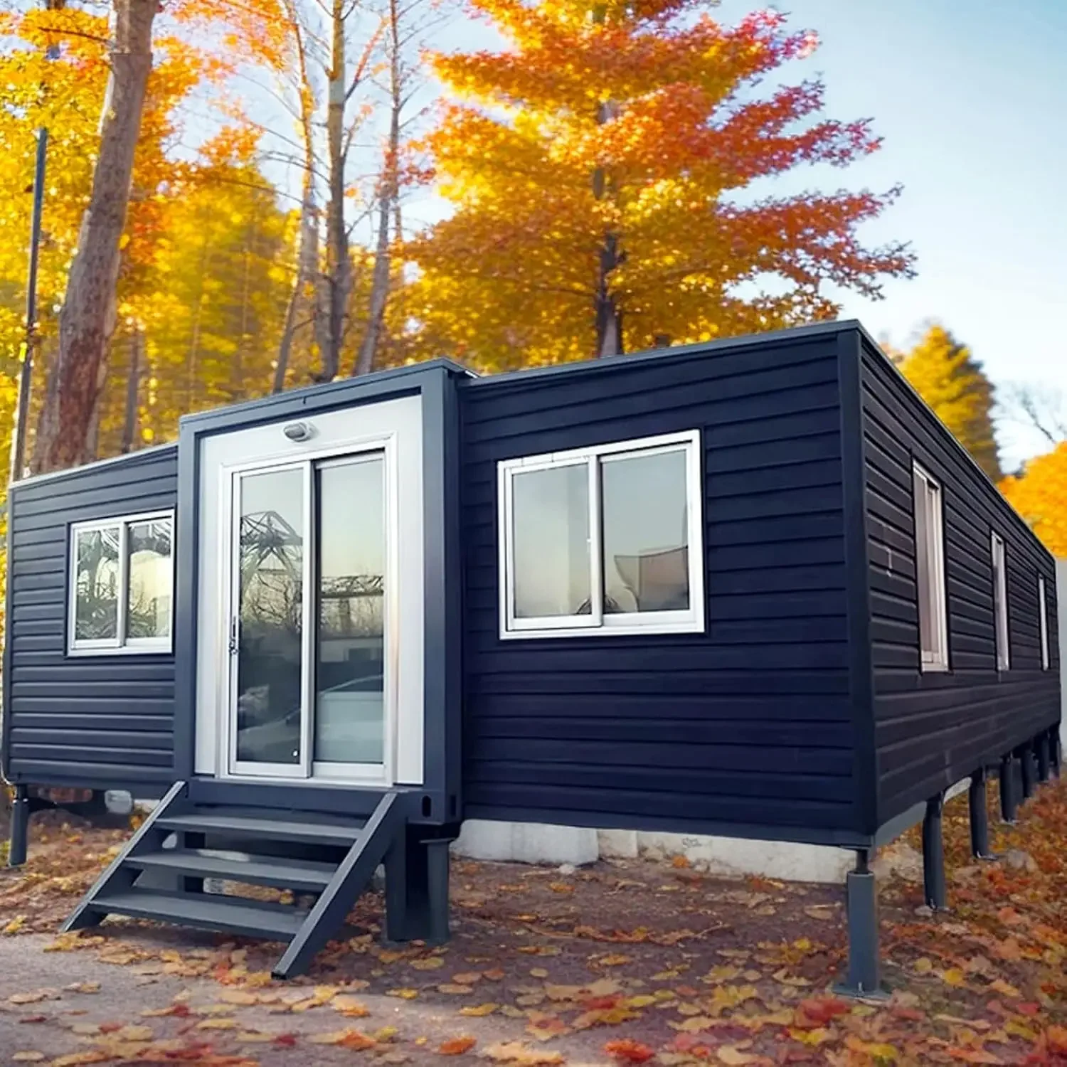 20Ft 40Ft Expandable Container House Shipping Container Modular Home Steel Mobile Prefabricated Villa Easy Folding Tiny House