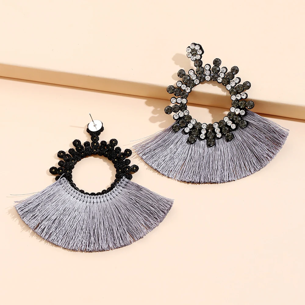 Fashion Bohemia Long Tassel Earrings for Women Ethnic Big Drop Earrings Statement Dangle Earring Fashion Jewelry pendientes