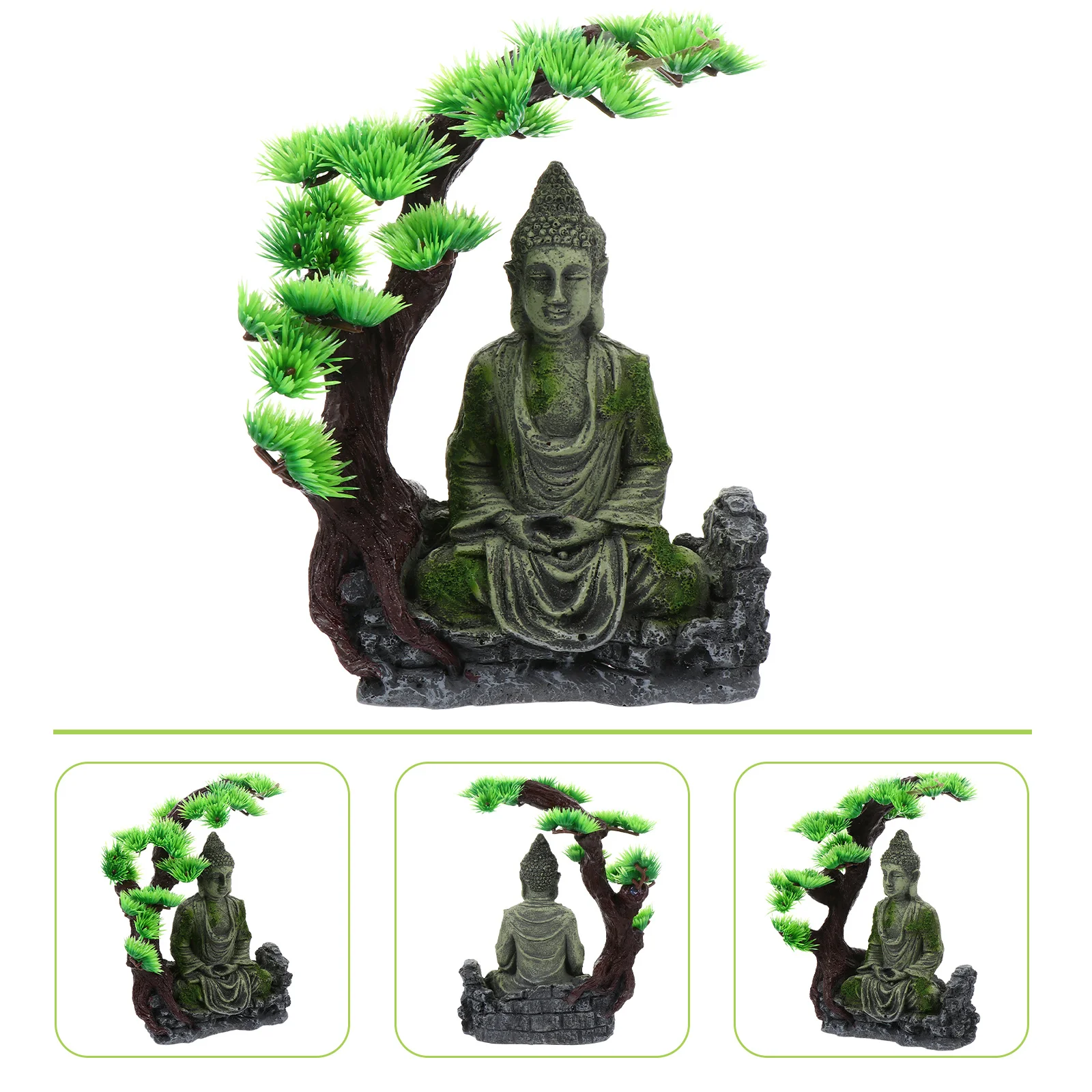 

Aquarium Buddha Sitting Statue Resin Landscape Ornament Fish Tank Decoration Hide Play Aquarium Zen Ornament Fish Tank Landscape