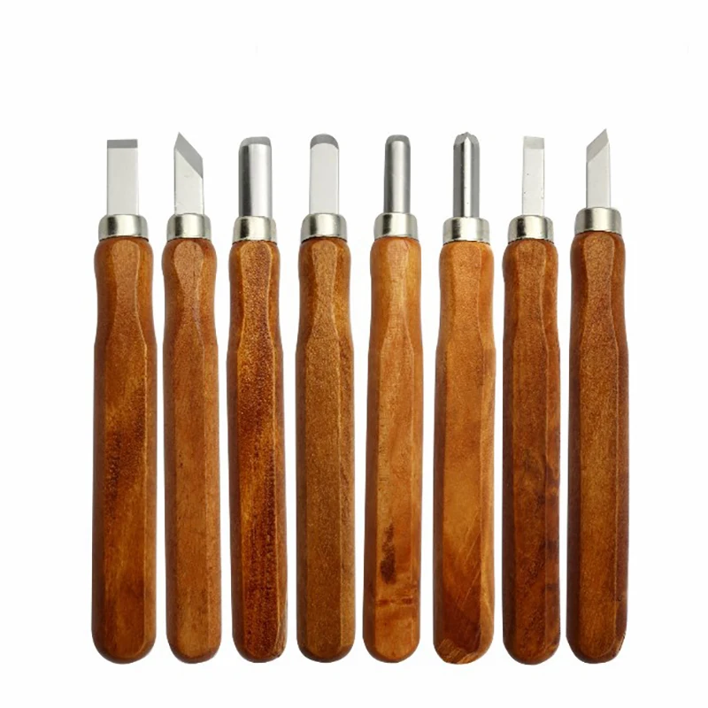 12pcs/set Wood Handle Wood Carving Chisel Tools Set Cutter Wood Carving Knife Set Woodworking Engraving carving Hand Tool Kit