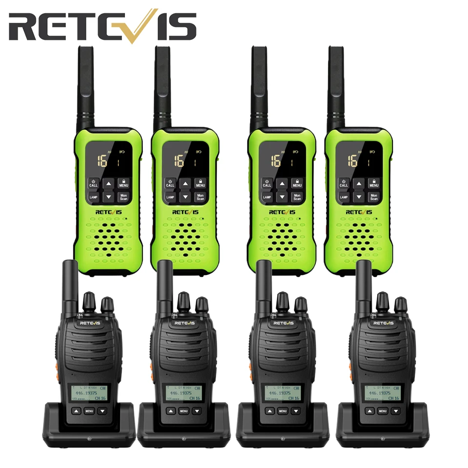 

Retevis RT649P Waterproof Walkie Talkie with H777D(H777 Upgraded) Radio 4pcs Rechargeable Radio License Free for Camping Hiking