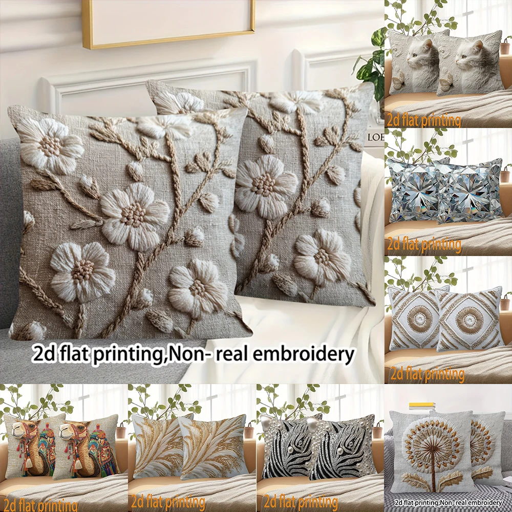Home Textiles Online - Taie d'oreiller en tissu peluche court,