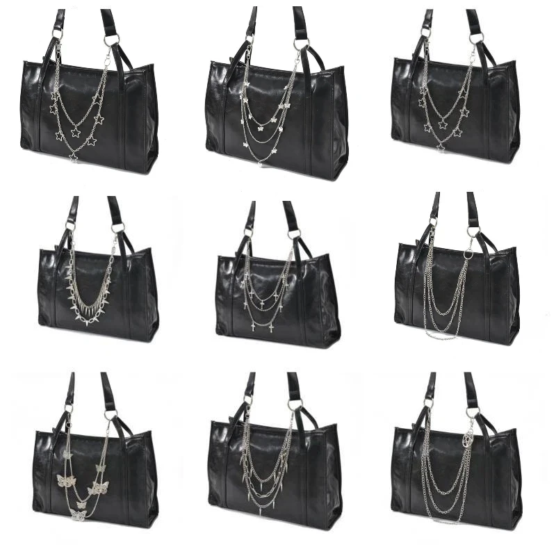 Multi-layer Silver Metal Purse Chain Straps Fashion DIY Replaceable Accessory for Shoulder Crossbody Handbags view 4