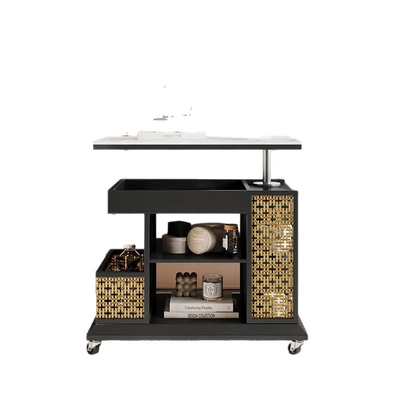 Movable coffee table bus trolley simple modern household small apartment living room sofa lifting side cabinet multi-function