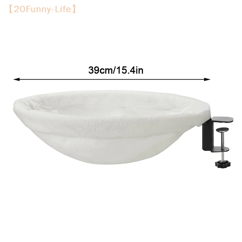 Cat Desk Bed Desk Cat Perch Comfortable Soft Round Desktop Cat Bed Table Mount Cat\'s Nest With Pet Mat Office Work Deskcat Bed