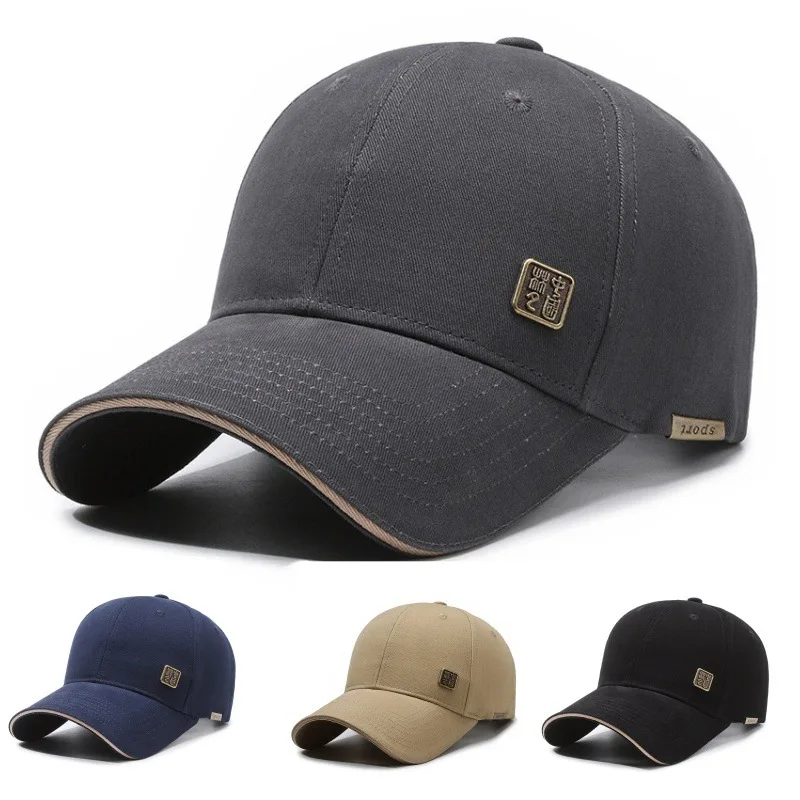 

Hat men's 2025 new spring and summer big head circumference hard top baseball cap trendy brand fashion outdoor cap