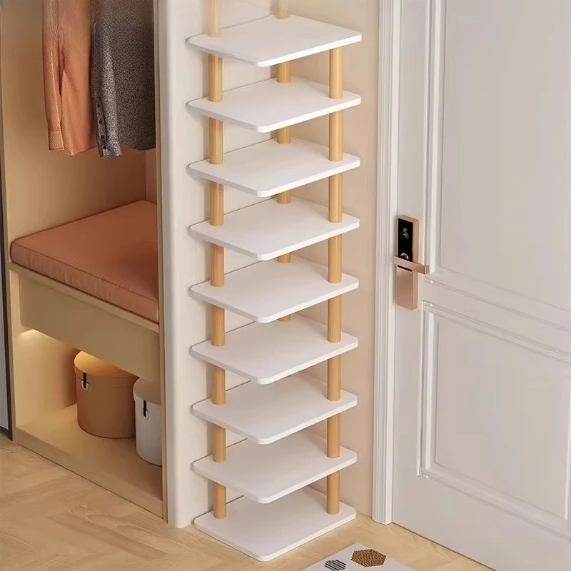 Home Simple Shoe Rack, Small Narrow Door Multi-Tier Storage Stand, Vertical Space-Saving Organizer